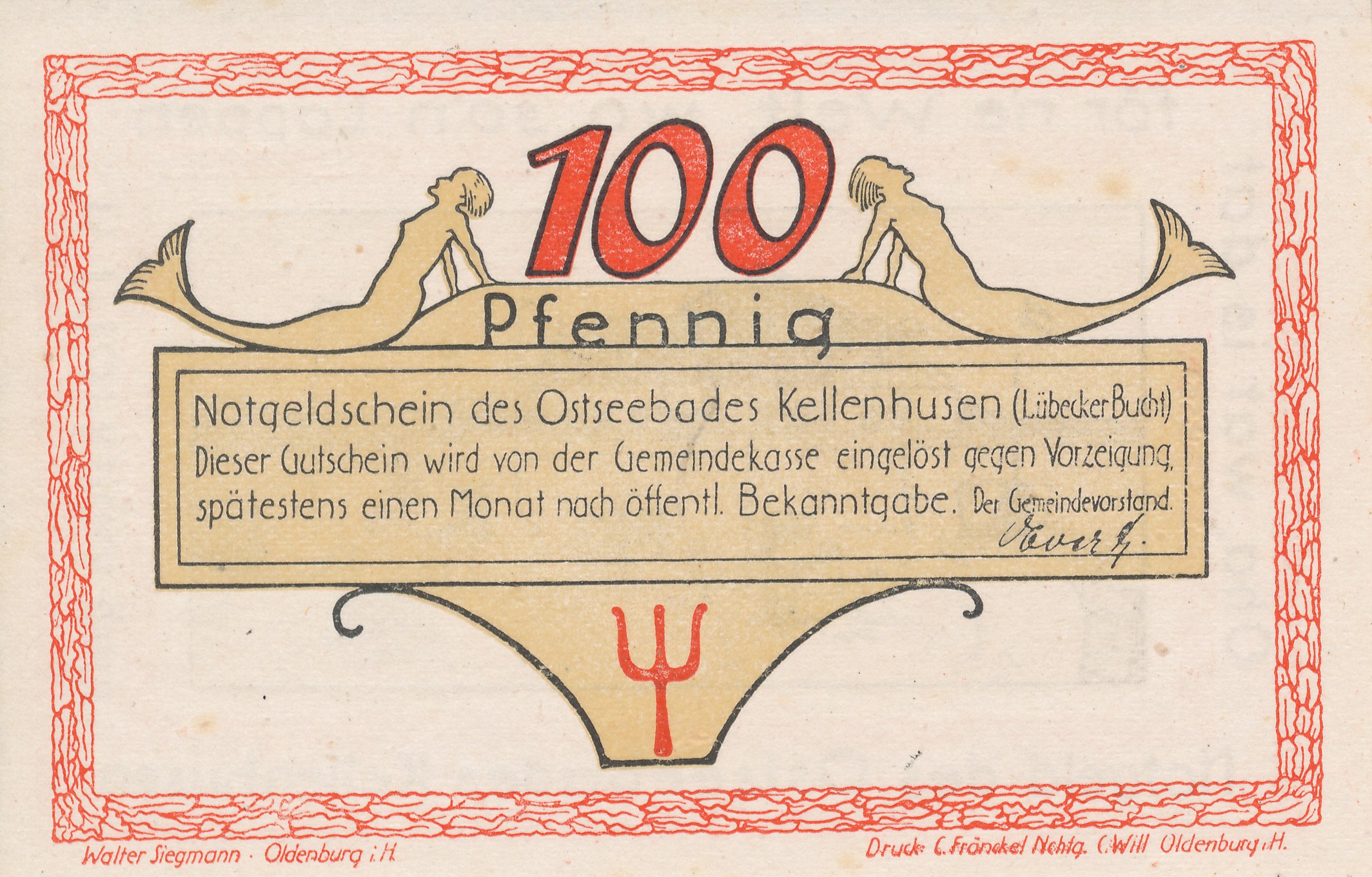 100 Pfennig Rückseite
