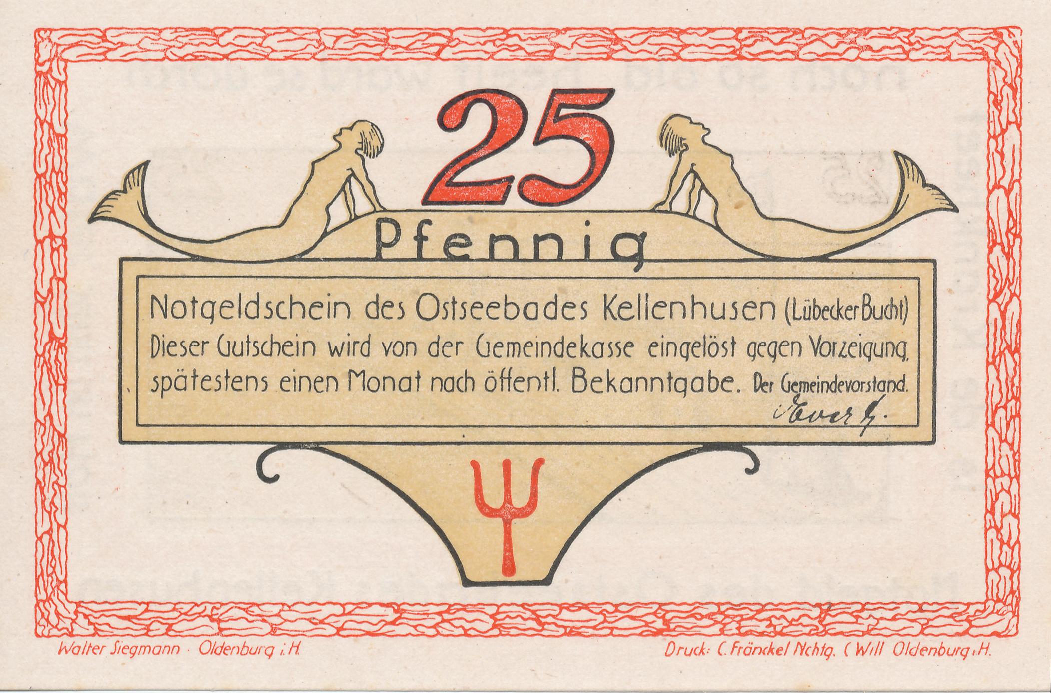25 Pfennig Rückseite