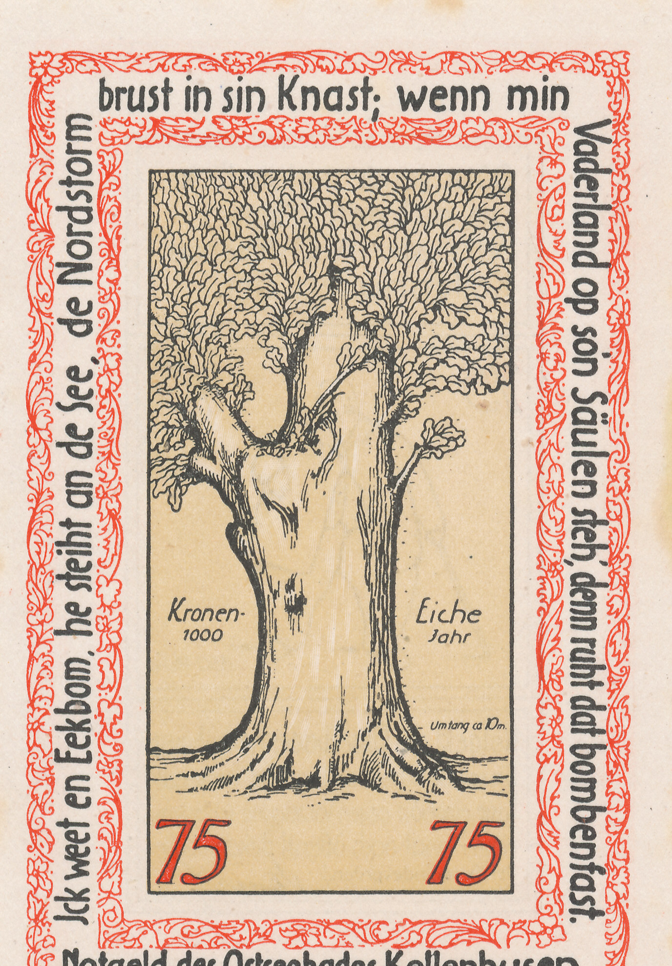 75 Pfennig Vorderseite